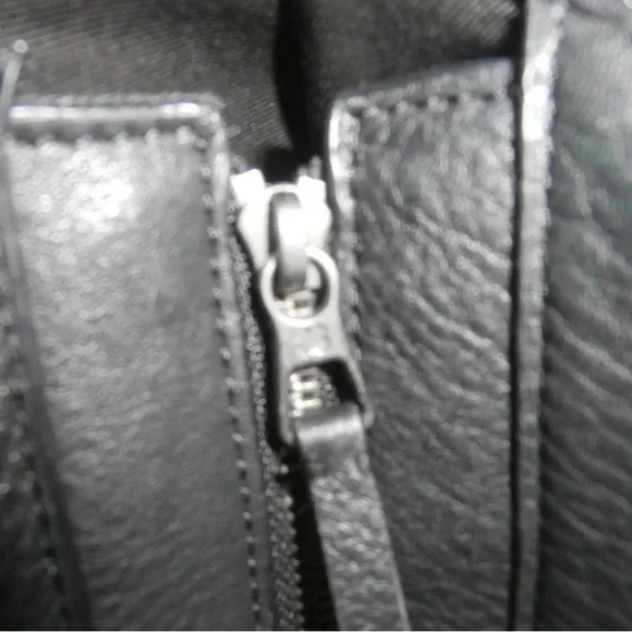 LUCKY BRAND Group Hayes Tote! BUTTERY SOFT PEBBLED LEATHER LARGE TRAVEL~BLACK - Picture 5 of 11